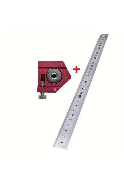 Choice Type-A With Ruler Steel Ruler Positioning Block 45/60/90 Degree Angle Scriber Line Marking Gauge Woo