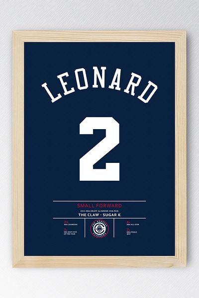 Saturn Pictură înrămată cu tricou Kawhi Leonard - NBA Los Angeles Clippers