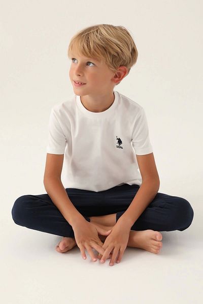 U.S. Polo Assn. BOY'S DOUBLE SET - CREAM