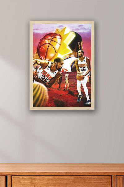 Saturn Pictură înrămată Kevin Durant - Pictură poster NBA de baschet