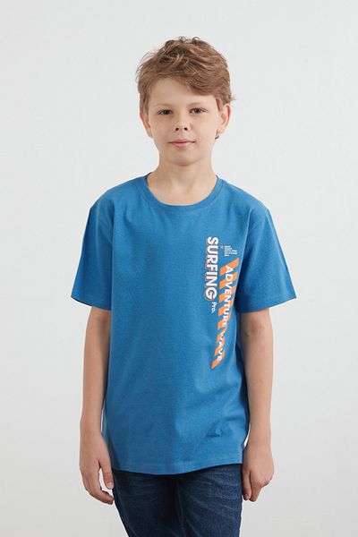 Fulla Moda Tricou pentru băiat 100% bumbac cu imprimeu text Adventure