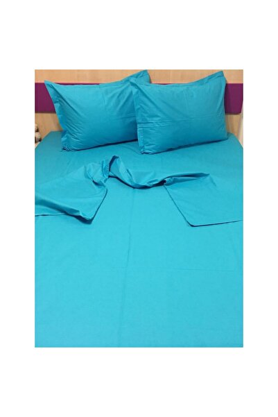 Liz Line Medium bed linen set, four pieces, turquoise, for mattress 160x200cm, from the 'Monochrome' collection from b