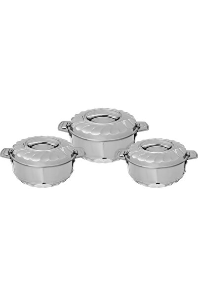 Generic Al Saif Gallery steel food container set, size 1000, 1500, 2500 ml, 3...