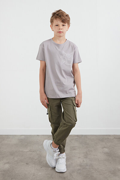 Fulla Moda 100% Cotton Text Printed Boy's T-Shirt