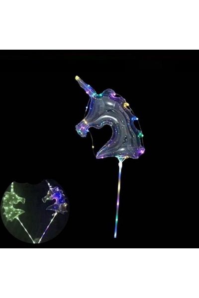 OEM Blusmart Set of 50 Multicolored Unicorn Shaped LED Party Balloons