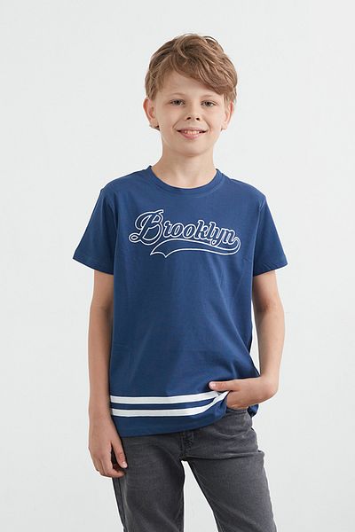 Fulla Moda Tricou pentru băiat, 100% bumbac, imprimat Brooklyn