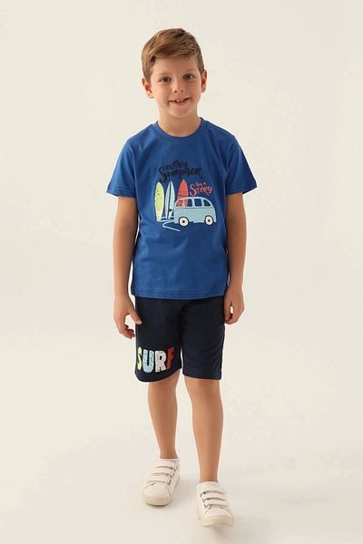 Rolypoly Boy's Blue Bermuda Suit