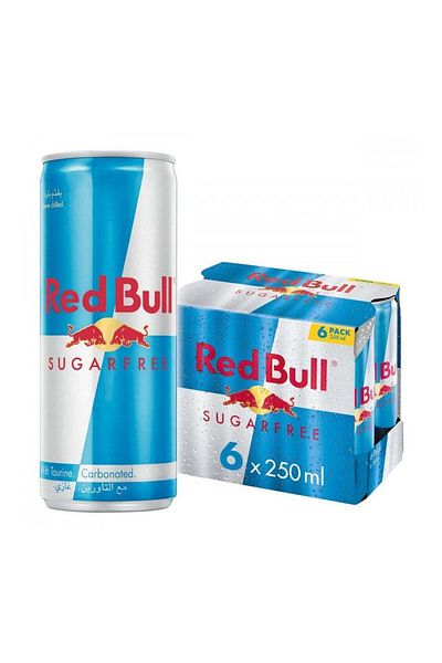 Red Bull Sugar-Free Energy Drink 250ml × 6 Pieces