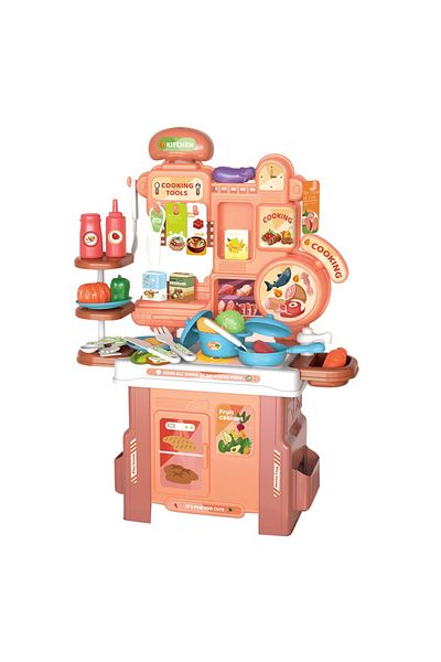 Toybox مجموعة ألعاب مطبخ للأطفال، لعبة طبخ تظاهرية للأطفال، 46 قطعة، مع صوت وضوء