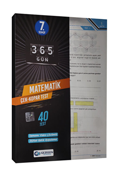 Gezegen Yayıncılık 7. Sınıf 365 Gün Matematik Çek-Kopar Test | 40Test