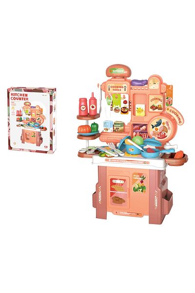 Toybox مجموعة ألعاب مطبخ للأطفال، لعبة طبخ تظاهرية للأطفال، 46 قطعة، مع صوت وضوء