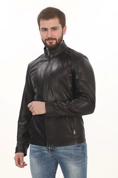 PayBuy Men's Minimal and Attractive Derimont Jacket Men's Genuine Lambskin Slim Fit Black Coat