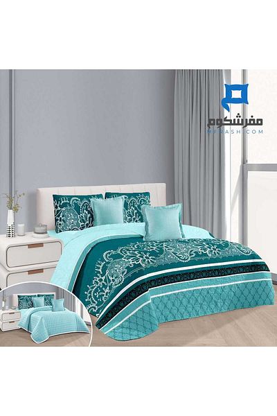 Generic 6-piece double bed sheet, printed