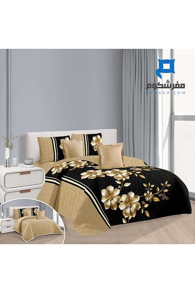 Generic 6-piece double bed sheet, printed