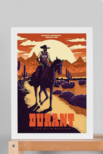 Saturn Pictură înrămată Kevin Durant - Pictură poster NBA de baschet