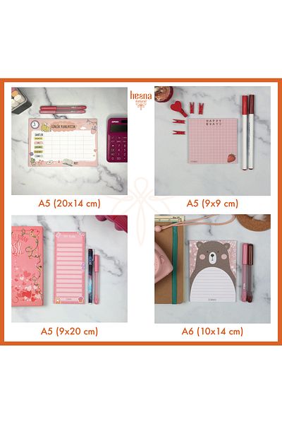 Hesna Natural Set of 4 Memo Pads