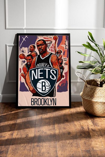 Saturn Pictură înrămată Kevin Durant - Pictură poster NBA de baschet