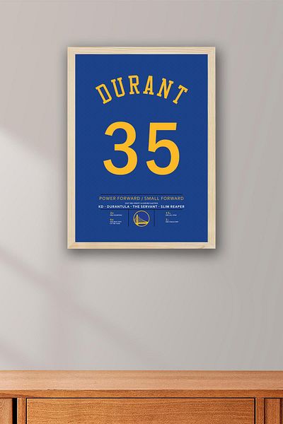 Saturn Tricou Kevin Durant cu cadru - Tricou NBA Golden State Warriors