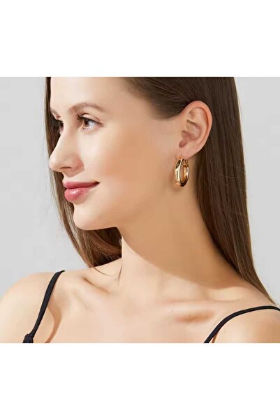 SONES 2 CM ÇELİK GOLD HALKA KÜPE