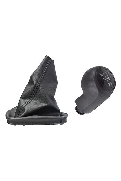 ALPHA AUTO PART Gear Shift Gaiter and Gear Knob for Opel Corsa D- 5 Gears