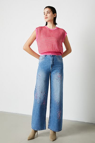 femi9 Colored embellishments jeans