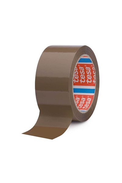 Tesa Bandă adezivă maro, adeziv din cauciuc sintetic, 75 mm x 66 m