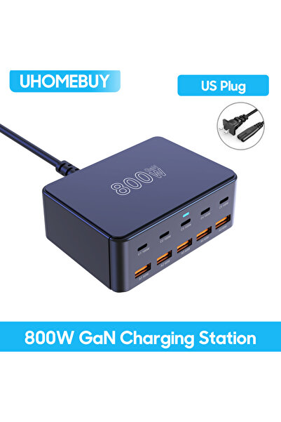 Choice 800 واط (قابس أمريكي) شاحن USB C GaN 800 واط 100 واط PD3.0 PPS QC3.0 م...