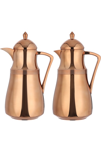 Alsaif Gallery NJD Thermos Set Alsafe Gallery, Inner Glass Insulation, External Plastic, Two Pieces, 1/1 Liter - Co