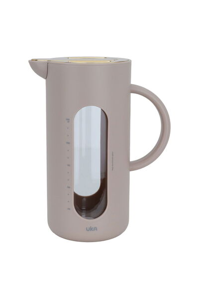 Generic كأس زجاجي من معرض جيك السيف، سعة 1.5 لتر - بيج