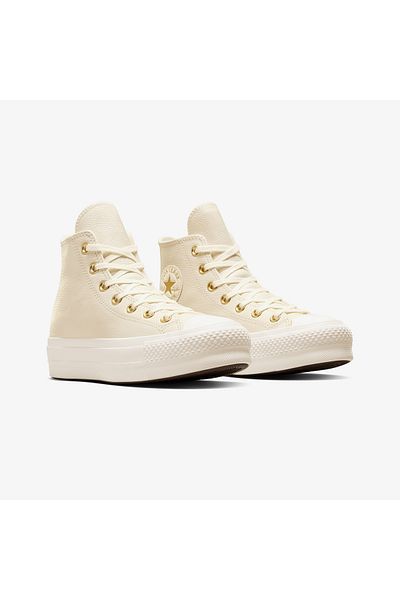 converse Chuck Taylor All Star Lift Women's Cream Leather Platform Sneaker