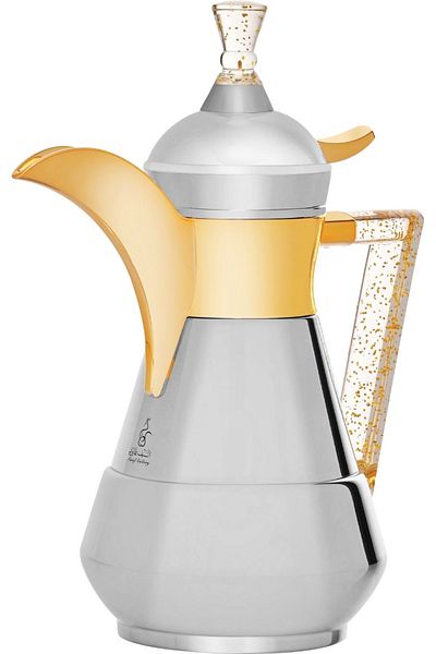 Alsaif Gallery Thermos Suleiman 2 Saif Gallery, 1 liter, insulated inner glass, outer steel - Silver