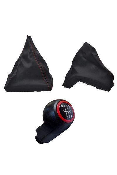 ALPHA AUTO PART Handbrake-shift boot and gear knob for opel astra h (6)-red