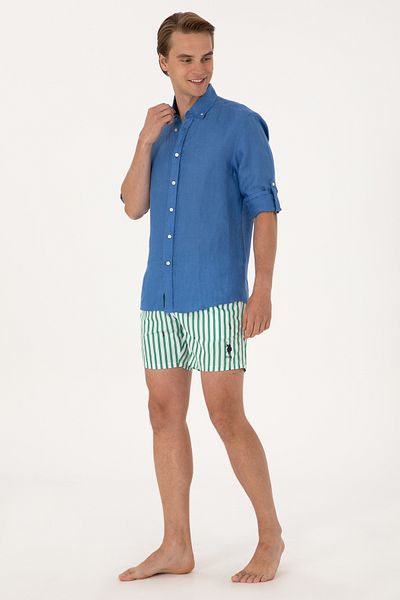 U.S. Polo Assn. Men's Green Swim Shorts 50299753-Vr054
