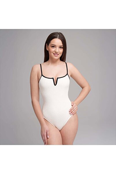 Çebi Çamaşırları ملابس السباحة Trendora Ecru Burumcuk