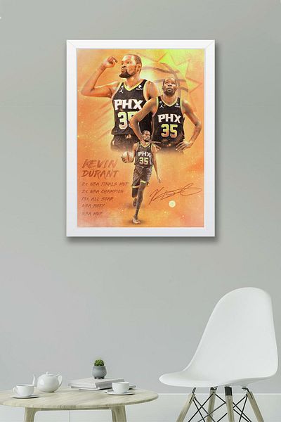 Saturn Pictură înrămată Kevin Durant - Pictură poster NBA de baschet