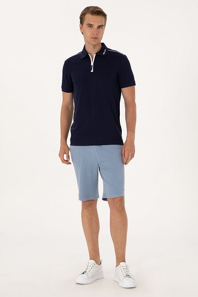 U.S. Polo Assn. Ανδρικό Μπλε Πλεκτό Σορτς 50298082-VR036