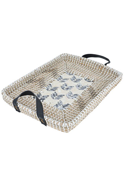Alsaif Gallery Serving Tray, Saif Gallery Wicker, 47 x 35 x 4.5 cm, Rectangul...