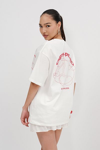 Addax Cherry Printed Thick T-Shirt P10480