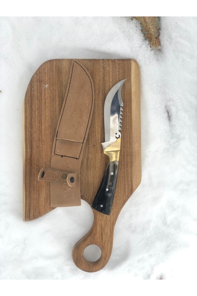 Artabel Doğal Testese Model Ay Yıldızlı Kamp Bıçağı (Kılıf Hediyeli)