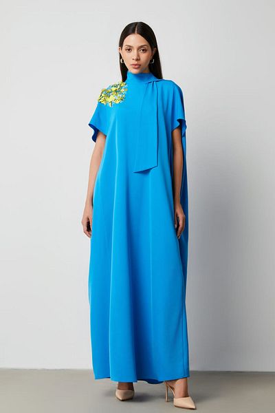 femi9 Embellished shoulder kaftan