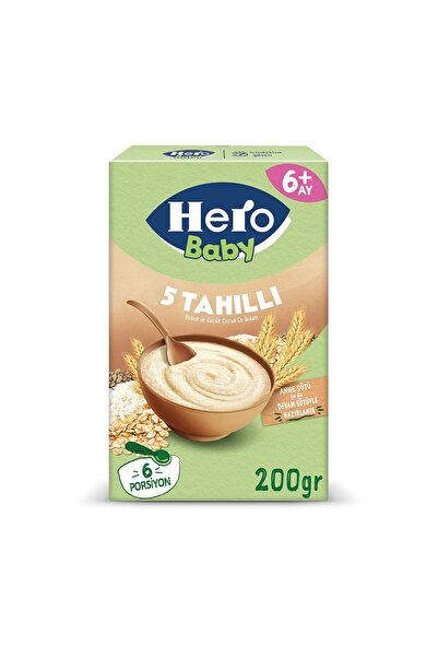 Hero Baby 5 Tahıllı Sütsüz Kaşık Mama 200g