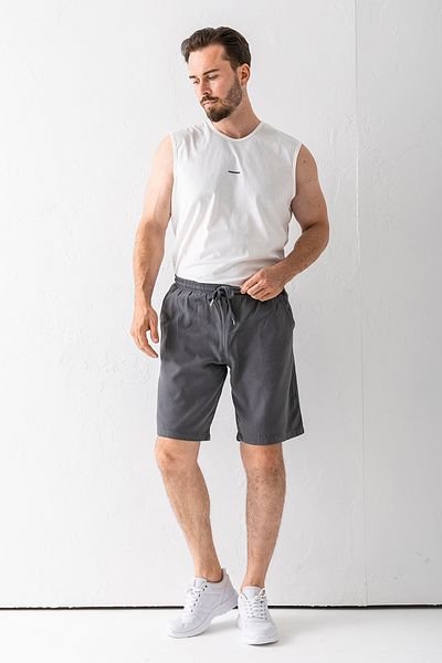 JB John Borners Men's Adjustable Waist Double Pocket Shorts Anthracite - 9239