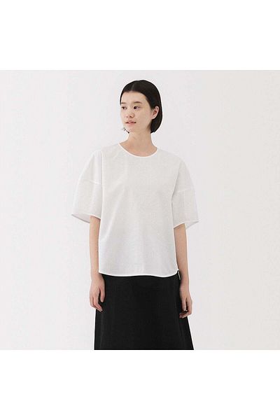 Muji بلوزة كول تاتش بأكمام قصيرة