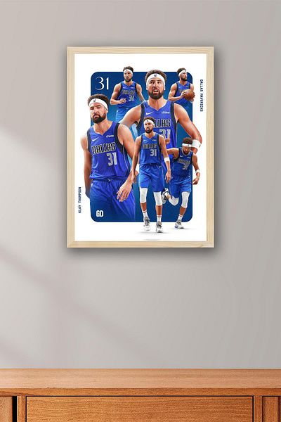 Saturn Pictură înrămată de Klay Thompson - Pictură poster NBA Dallas Mavericks