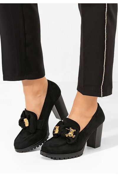 B T Shoes Black Issia chunky heel shoes