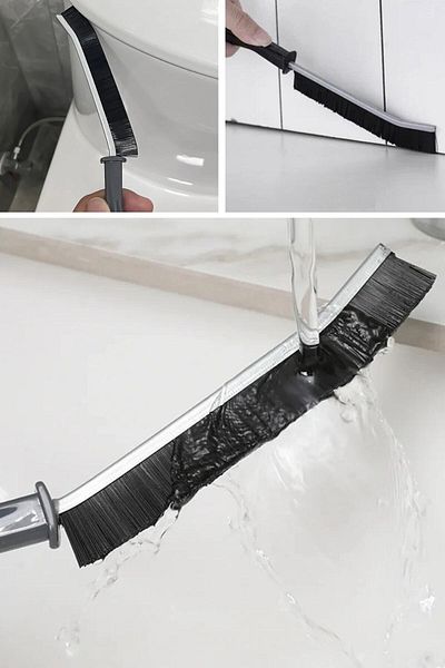 yenitoptan 2-Piece Multi-Purpose Multi-Fine Cleaning Brush Joint Bathroom Kitchen Sink Detail Cleaning Brush