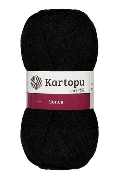 Kartopu Kartopu K940 Gonca Knitting Yarn – 100g, 300m, Black