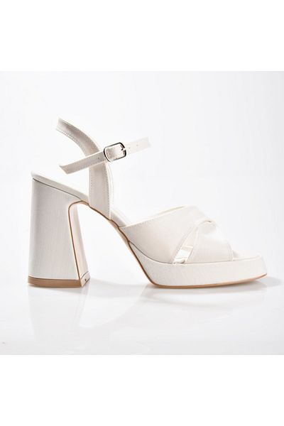 ERDAL KOÇYİĞİT AYAKKABI Ek Merve 9525 Women's Thick Platform Heeled Shoes