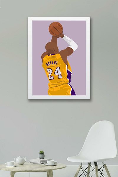 Saturn Pictură înrămate Kobe Bryant - Pictură poster NBA de baschet