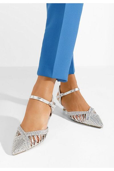 B T Shoes Pantofi cu toc eleganti Abigail argintii